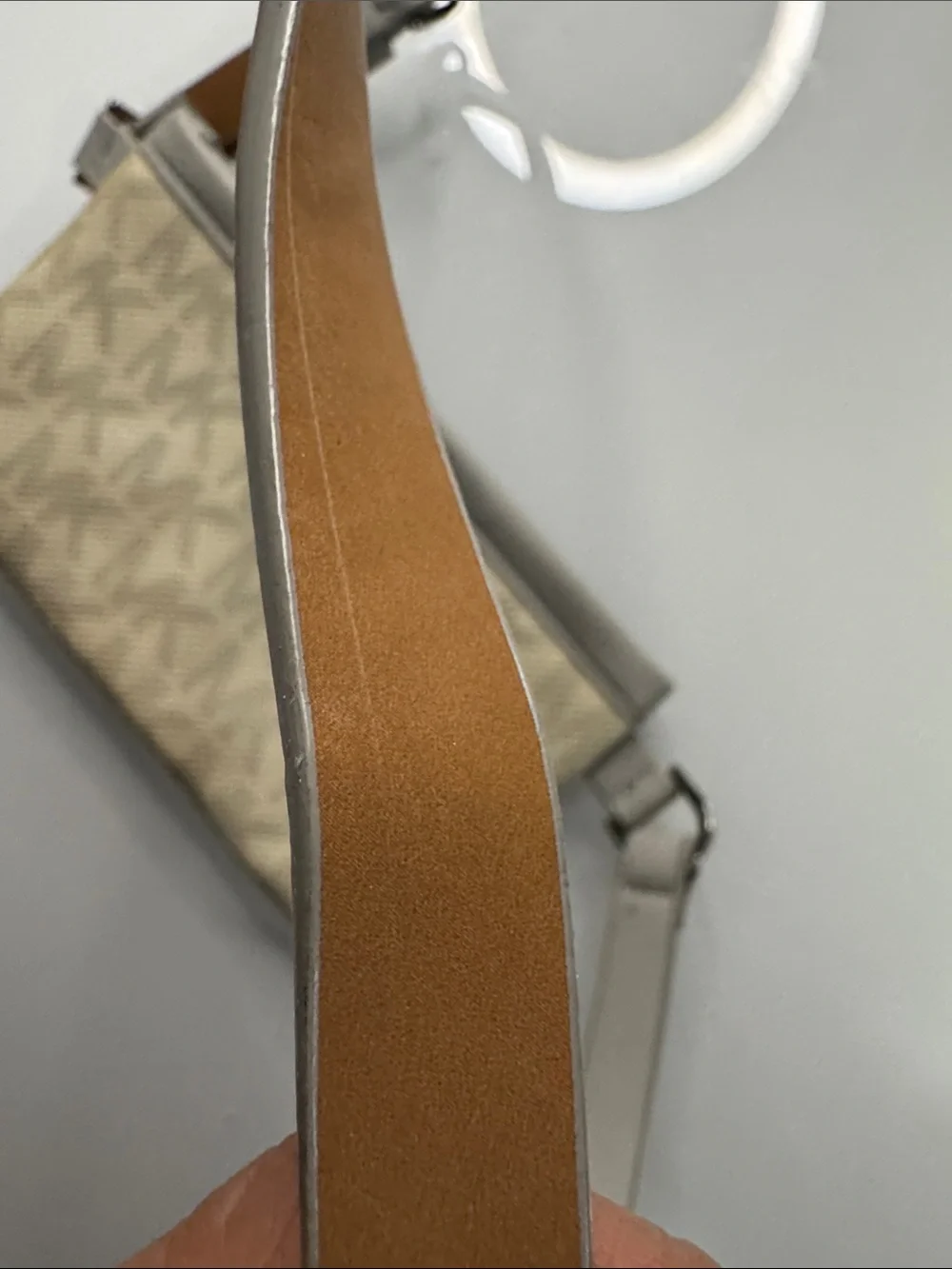 Michael Kors Cream Beige MK Monogram belt bag. NWOT